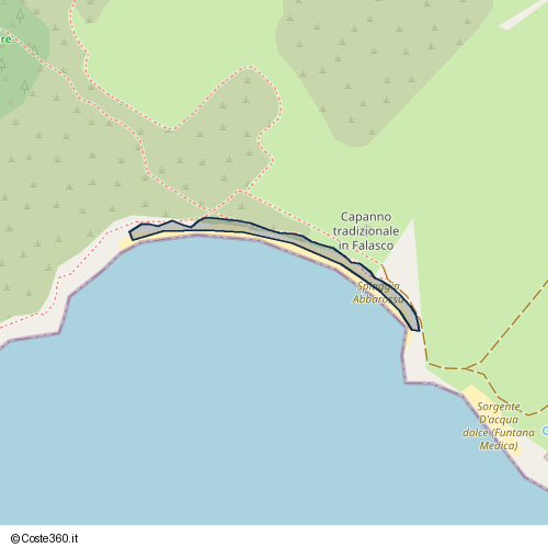 Posizione della spiaggia Spiaggia nei pressi di Strada Monte Matta Perdosa, Crabas/Cabras, 09072