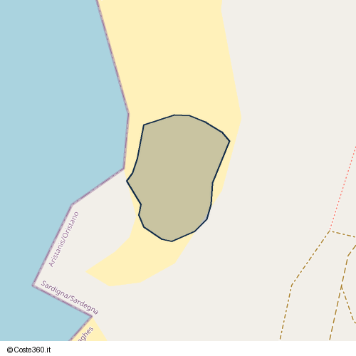 Posizione della spiaggia Spiaggia nei pressi di Tresnuraghes, 09079