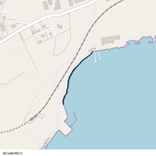 Posizione della spiaggia Spiaggia nei pressi di Augusta, 96011