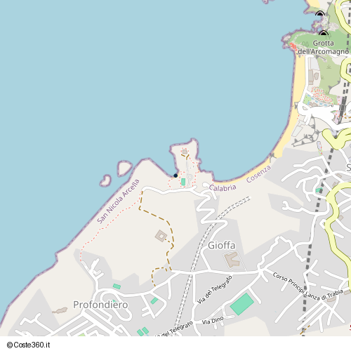 Posizione della spiaggia Spiaggia nei pressi di Gioffa, San Nicola Arcella, 87029