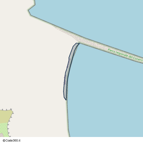 Posizione della spiaggia Spiaggia nei pressi di Frazione Montacuto, Ancona, 60129