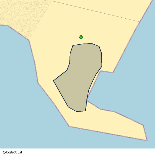 Posizione della spiaggia Spiaggia nei pressi di Via della Peschiera, Arresi/Sant'Anna Arresi, 09010