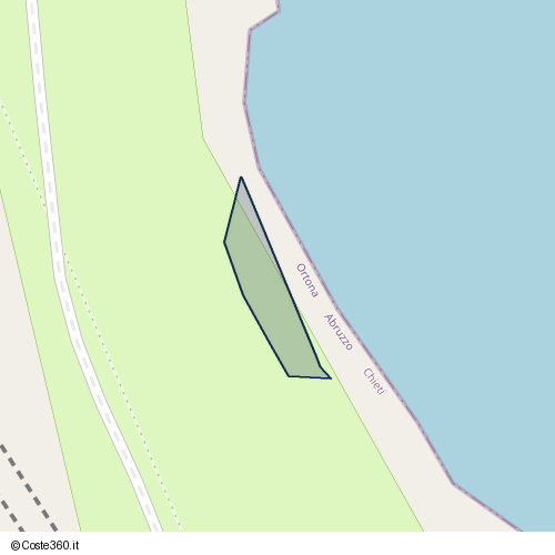 Posizione della spiaggia Spiaggia nei pressi di Contrada Ripari di Giobbe, Ortona, 66026