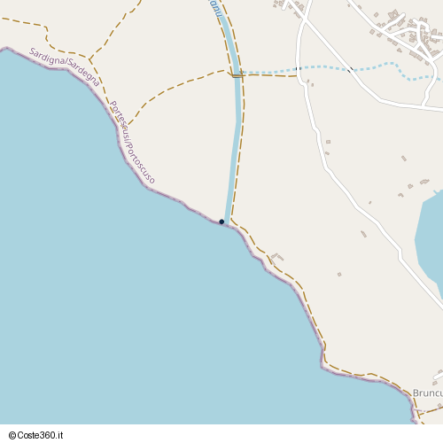 Posizione della spiaggia Spiaggia nei pressi di Portescusi/Portoscuso, 09010