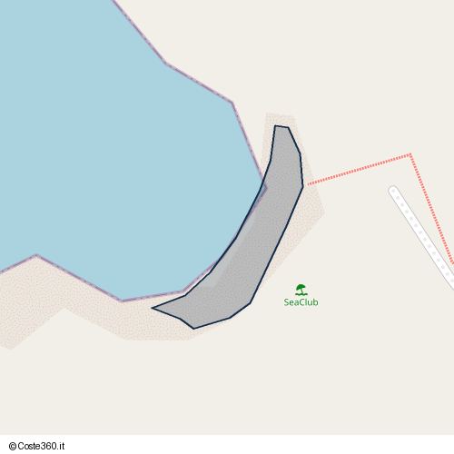 Posizione della spiaggia Spiaggia nei pressi di Via Cala Rossa, Terrasini, 90049