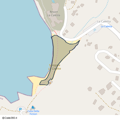 Posizione della spiaggia Spiaggia nei pressi di U Pàize/Carloforte
