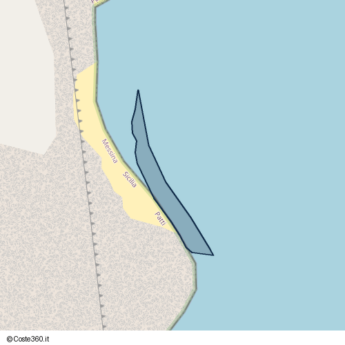 Posizione della spiaggia Spiaggia nei pressi di Via Teatro Greco, Patti, 98066