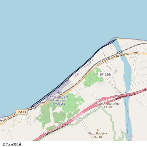 Posizione della spiaggia Spiaggia nei pressi di Strada statale Settentrionale Sicula, Caronia, 98072