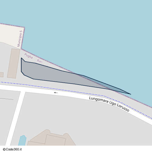 Posizione della spiaggia Spiaggia nei pressi di Lungomare Ugo Lorusso, Palese, Bari, 70128