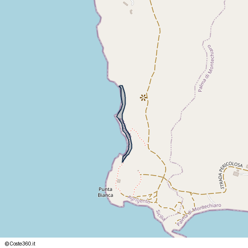 Posizione della spiaggia Spiaggia nei pressi di Agrigento, 92100