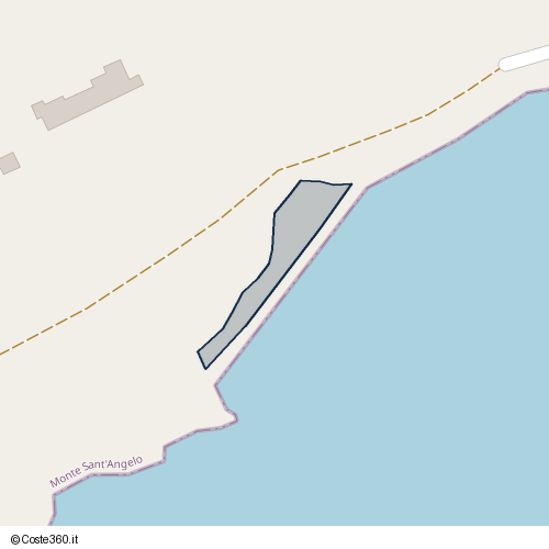 Posizione della spiaggia Spiaggia nei pressi di Monte Sant'Angelo, 71043