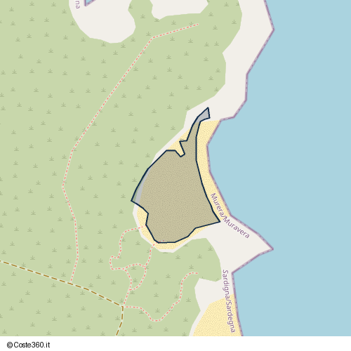 Posizione della spiaggia Spiaggia nei pressi di Murera/Muravera, 09043