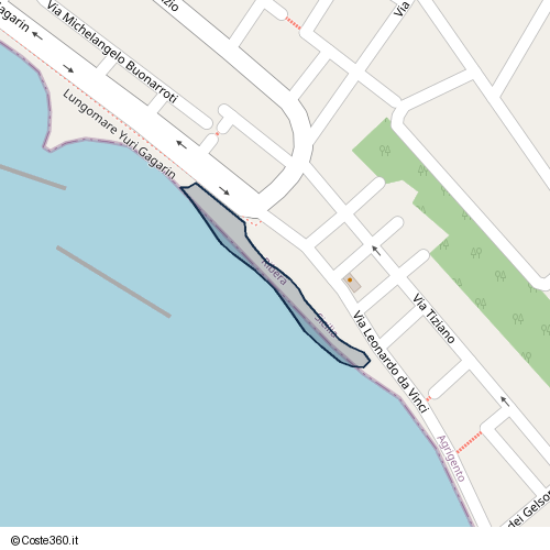 Posizione della spiaggia Spiaggia nei pressi di Via Leonardo da Vinci, Ribera, 92016