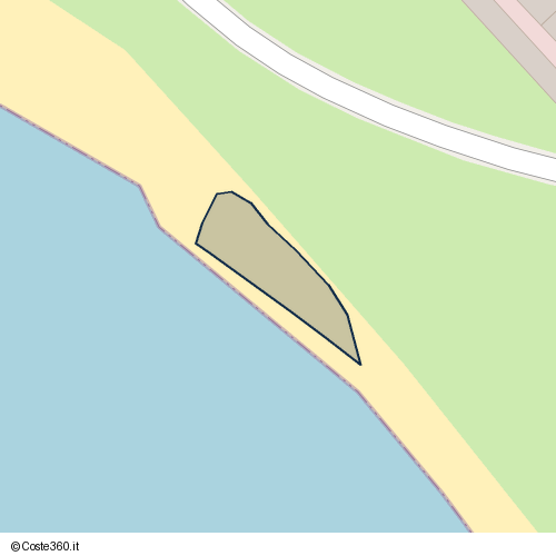 Posizione della spiaggia Spiaggia nei pressi di Lungomare di Oplonti, Rione Deriver, Torre Annunziata, 80058