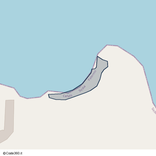 Posizione della spiaggia Spiaggia nei pressi di Cefalù, 90015