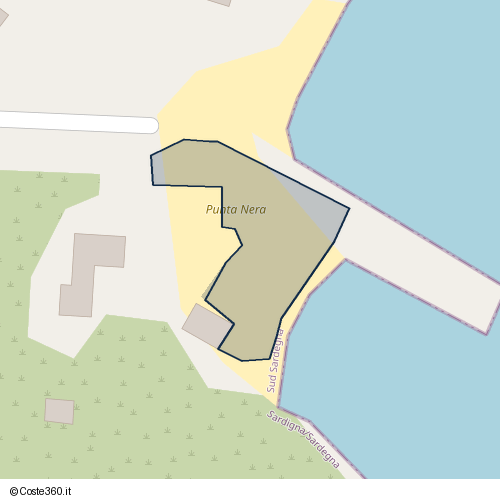 Posizione della spiaggia Spiaggia nei pressi di U Pàize/Carloforte, 09014