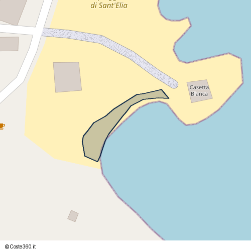 Posizione della spiaggia Spiaggia nei pressi di Santa Flavia, 90017