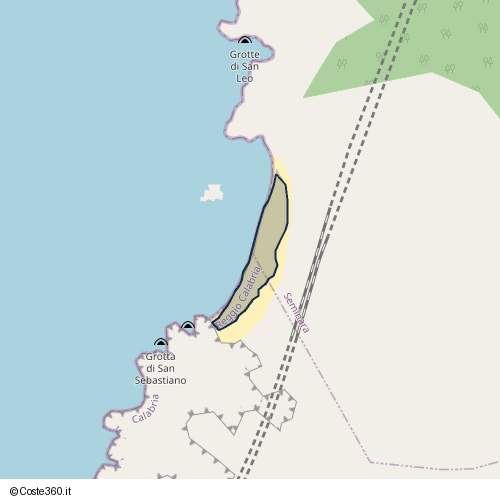 Posizione della spiaggia Spiaggia nei pressi di Via Nazionale, Bagnara Calabra, 89011
