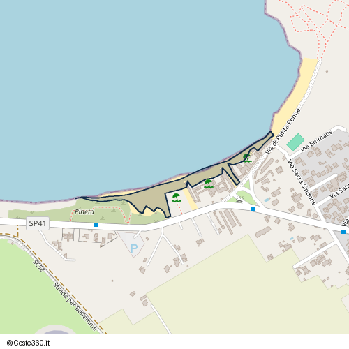 Posizione della spiaggia Spiaggia nei pressi di Via di Torre Testa, Casale, Brindisi, 72100