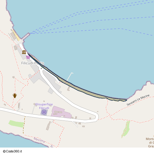 Posizione della spiaggia Spiaggia nei pressi di Lipari