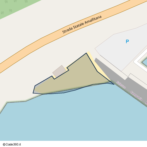 Posizione della spiaggia Spiaggia nei pressi di Strada Statale Amalfitana, Maiori, 84019