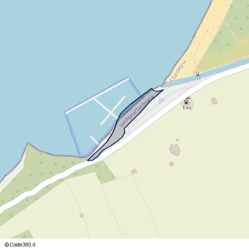 Posizione della spiaggia Spiaggia nei pressi di Masainas, 09010