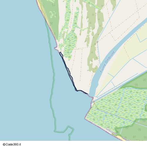 Posizione della spiaggia Spiaggia nei pressi di Grosseto, 58046