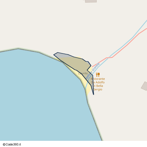 Posizione della spiaggia Spiaggia nei pressi di Strada Statale Amalfitana, Nocelle, 84017