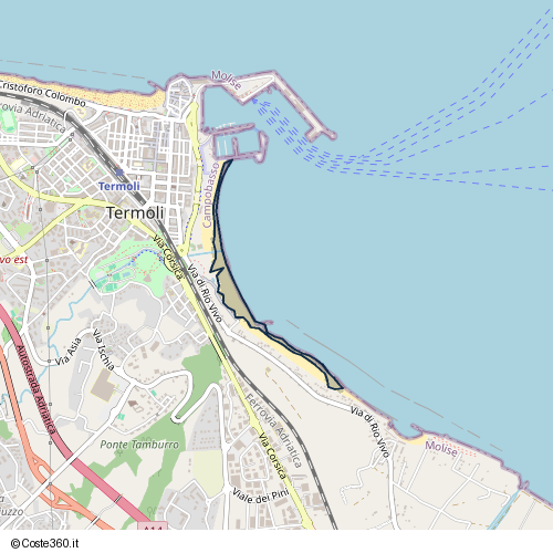 Posizione della spiaggia Spiaggia nei pressi di Termoli, 86039