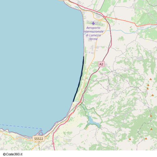 Posizione della spiaggia Spiaggia nei pressi di Piazza, Curinga, 89815