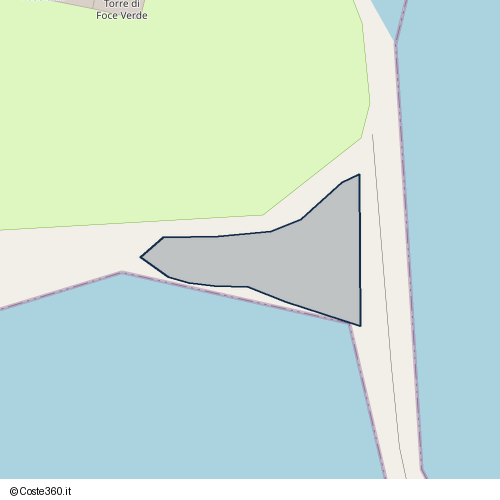 Posizione della spiaggia Spiaggia nei pressi di Strada Valmontorio, Latina, 04100