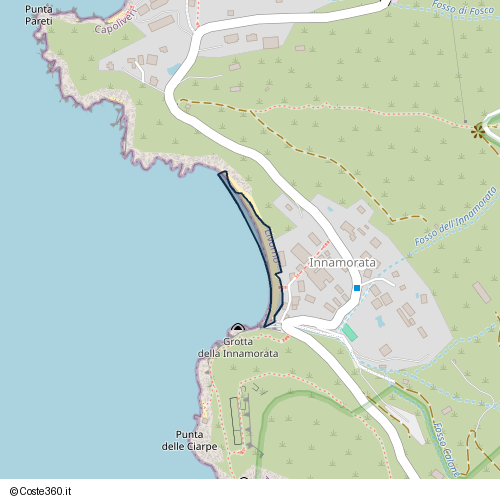Posizione della spiaggia Spiaggia nei pressi di Strada di Punta Morcone, Capoliveri, 57036