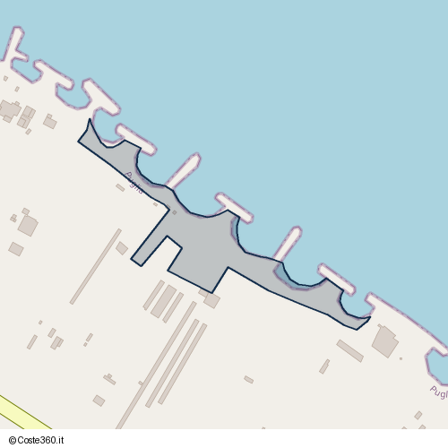Posizione della spiaggia Spiaggia nei pressi di Strada Provinciale delle Saline, Margherita di Savoia, 76016