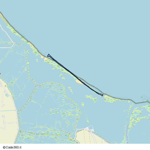 Posizione della spiaggia Spiaggia nei pressi di Pila, 45018