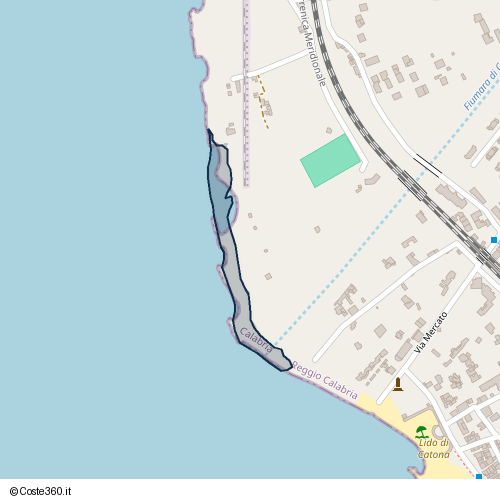 Posizione della spiaggia Spiaggia nei pressi di Catona, Reggio di Calabria, 89135