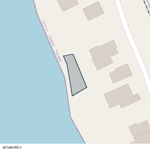 Posizione della spiaggia Spiaggia nei pressi di Fuscaldo Marina, Fuscaldo, 87024