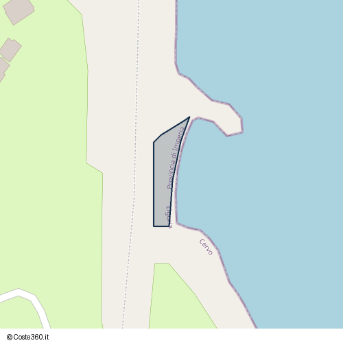 Posizione della spiaggia Spiaggia nei pressi di Via Aurelia 1, Cervo, 18010