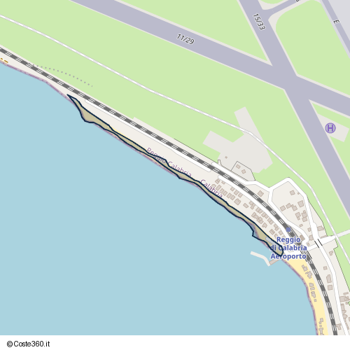 Posizione della spiaggia Spiaggia nei pressi di Reggio di Calabria, 89132