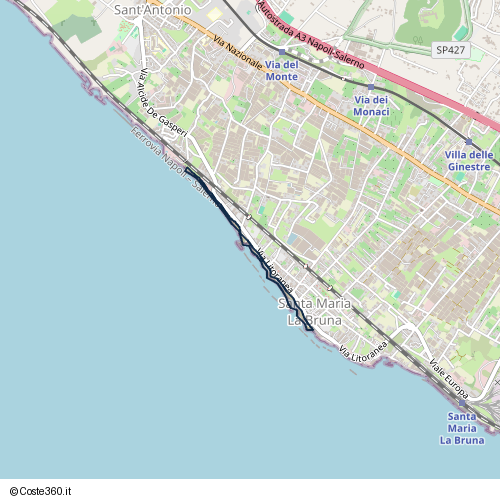 Posizione della spiaggia Spiaggia nei pressi di Via Litoranea, Torre del Greco, 80059