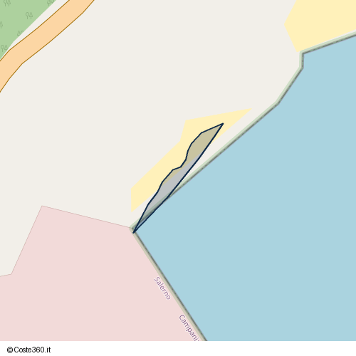Posizione della spiaggia Spiaggia nei pressi di Strada Statale Amalfitana, Vietri sul Mare, 84019