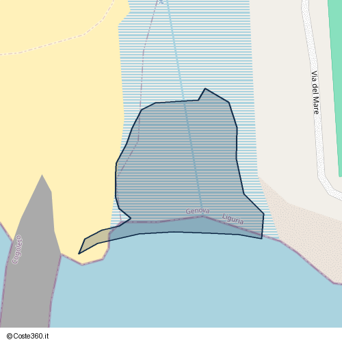 Posizione della spiaggia Spiaggia nei pressi di Arenzano, 16011