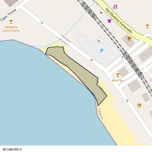 Posizione della spiaggia Spiaggia nei pressi di Belvedere Marittimo, 87021