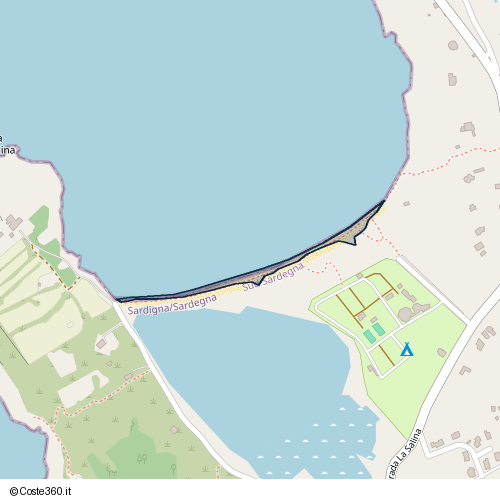 Posizione della spiaggia Spiaggia nei pressi di Via Savoia, Câdesédda/Calasetta, 09011