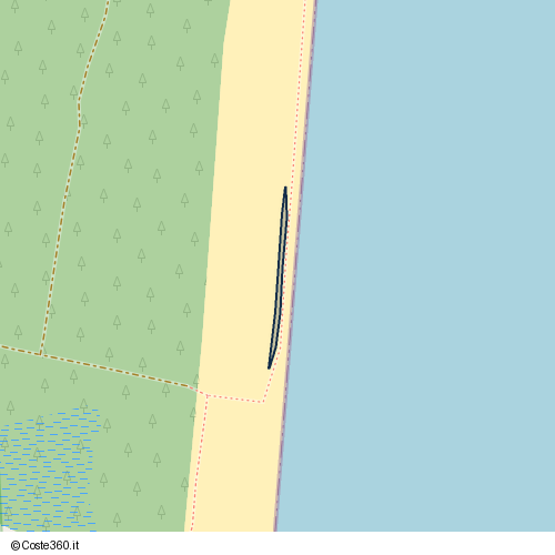 Posizione della spiaggia Spiaggia nei pressi di Manfredonia, 71043