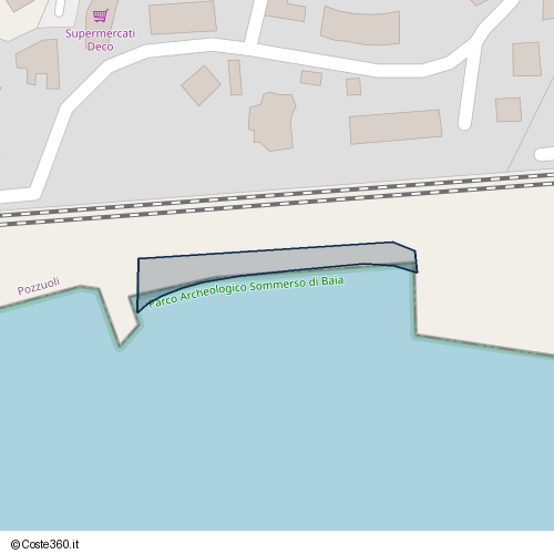 Posizione della spiaggia Spiaggia nei pressi di Pozzuoli, 80078