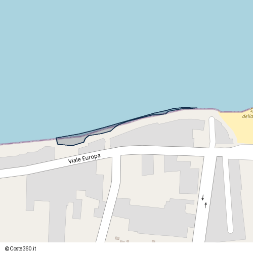 Posizione della spiaggia Spiaggia nei pressi di Viale Europa, Ficarazzi, 90010