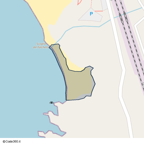 Posizione della spiaggia Spiaggia nei pressi di Maratea, 85046