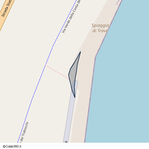 Posizione della spiaggia Spiaggia nei pressi di Lungomare Cordella, Vasto, 66054