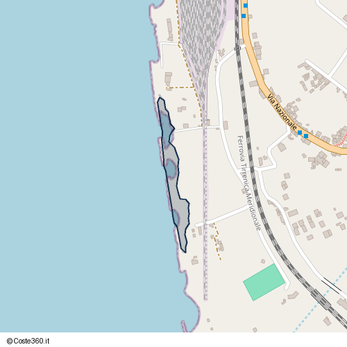 Posizione della spiaggia Spiaggia nei pressi di Catona, Reggio di Calabria, 89135