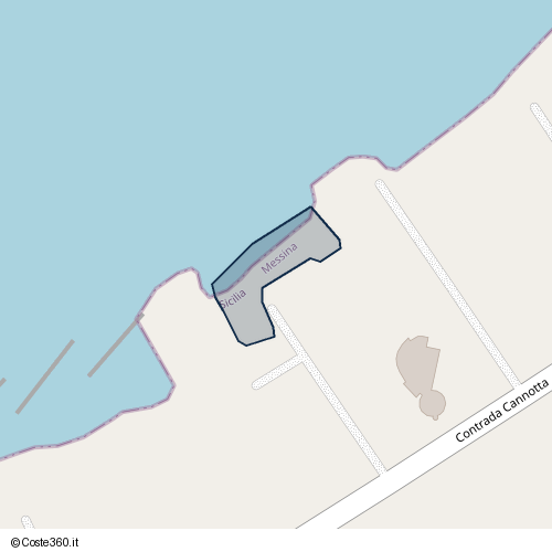 Posizione della spiaggia Spiaggia nei pressi di Terme Vigliatore, 98050